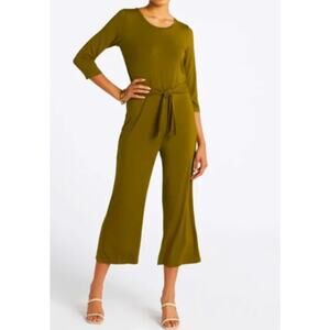 NWT Steve Madden Kolita 3 Qtr Sleeve Jumpsuit Olive green Large